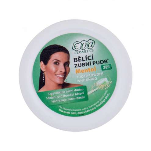 Eva Cosmetics Whitening Toothpowder Fluor bělicí pudr Mentol 30 g